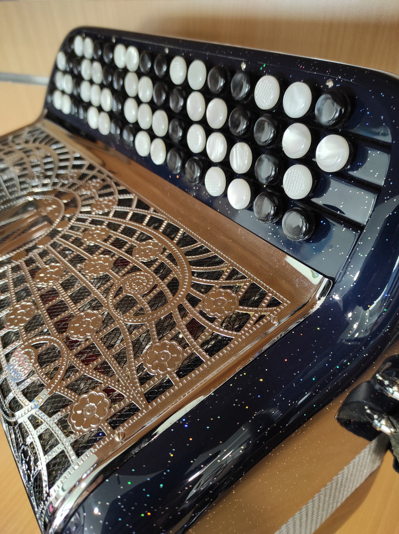 Mengascini Bleu nuit pailleté 3v