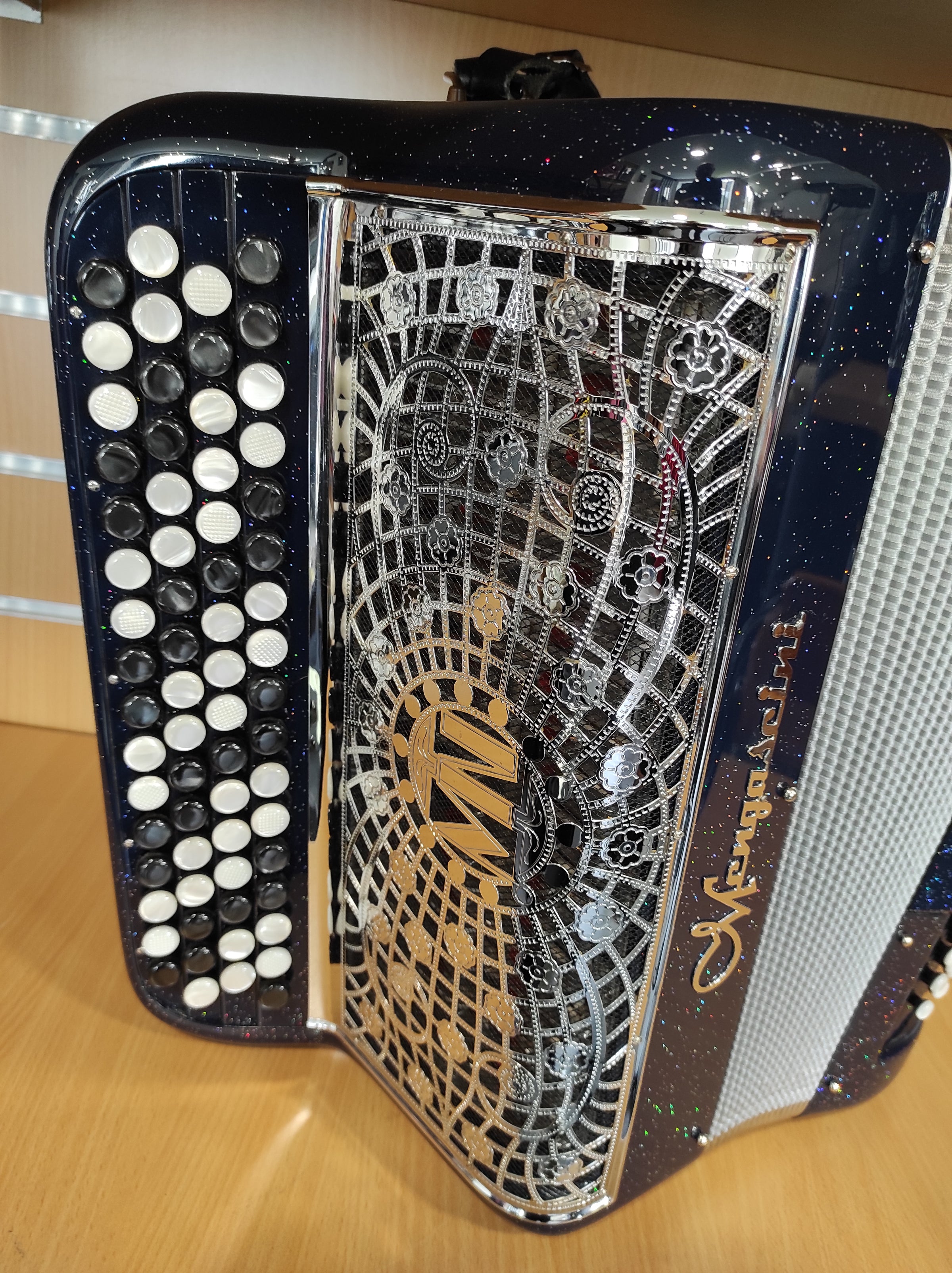 Mengascini Bleu nuit pailleté 3v