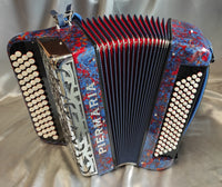 Piermaria Bleu/Rouge Marbré 2 Voix / 80 basses