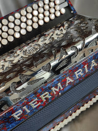 Piermaria Bleu/Rouge Marbré 2 Voix / 80 basses