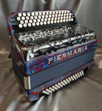 Piermaria Bleu/Rouge Marbré 2 Voix / 80 basses