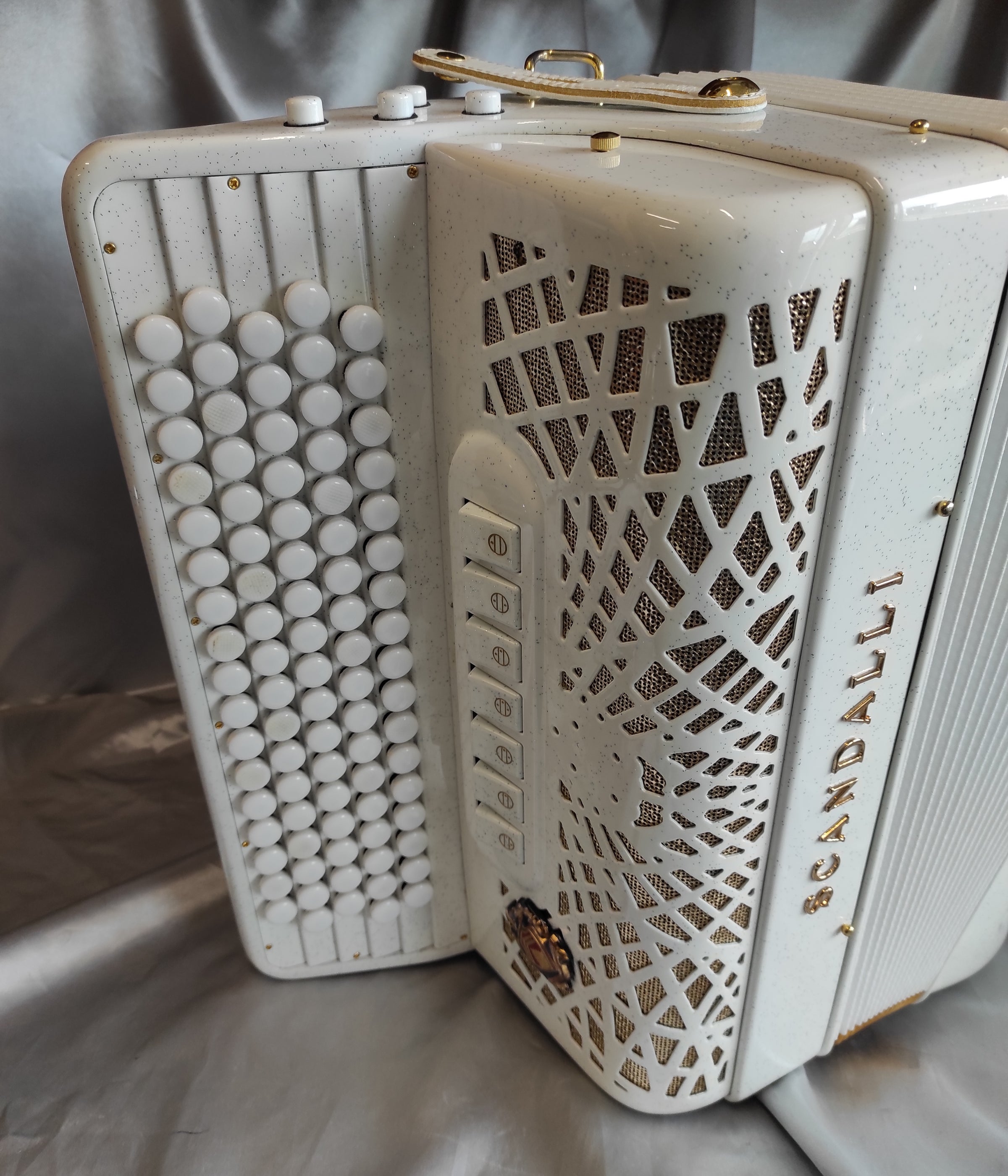 Scandalli C342 Blanc pailleté/Or